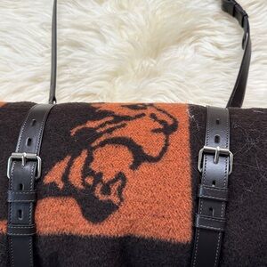 Tod's Black and Orange leather belt blanket